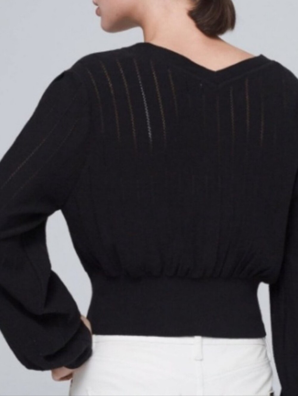 🆕 WHBM Balloon Sleeve Cropped Cardigan